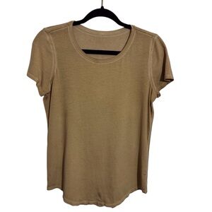 Lululemon Size Medium Brown Athletic Athleisure Short Sleeve Love Crew Tee Top